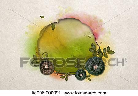 illustration memo template featuring flowers View Large Photo Image Stock Image - illustration memo template featuring flowers. Fotosearch