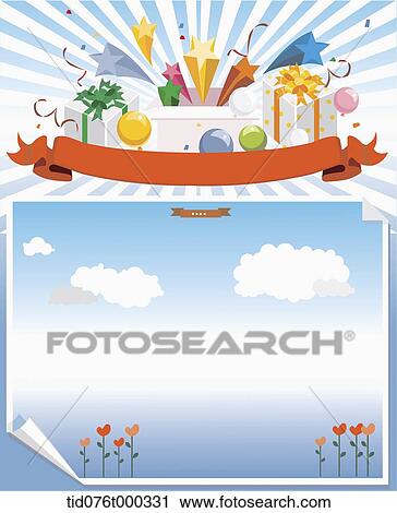 Stock Image - illustration memo template featuring presents . Fotosearch