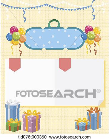 Stock Image - illustration memo template featuring party concept. Fotosearch