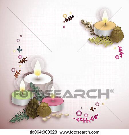 illustration memo template featuring candles View Large Photo Image Stock Photo - illustration memo template featuring candles . Fotosearch