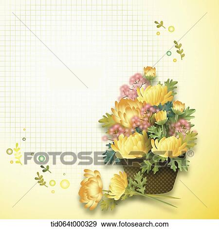 illustration memo template featuring vase of flower View Large Photo Image Stock Photo - illustration memo template featuring vase of flower. Fotosearch