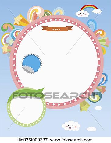 Stock Photo - illustration memo template featuring party concept. Fotosearch