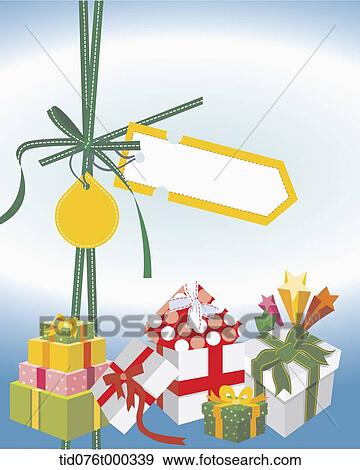 illustration memo template featuring Christmas presents View Large Photo Image Stock Photo - illustration memo template featuring Christmas presents . Fotosearch