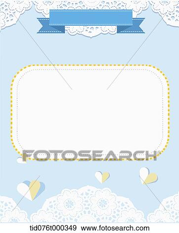 Stock Photo - illustration memo template featuring hearts and laces. Fotosearch
