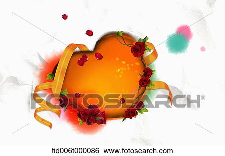 illustration memo template featuring orange heart View Large Photo Image Stock Photograph - illustration memo template featuring orange heart. Fotosearch