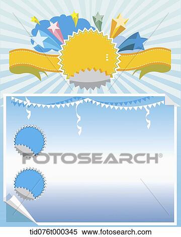 Stock Photography - illustration memo template featuring party concept. Fotosearch