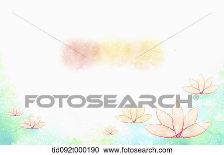 illustration memo template in green featuring lotus leaves View Large Photo Image Stock Image - illustration memo template in green featuring lotus leaves . Fotosearch