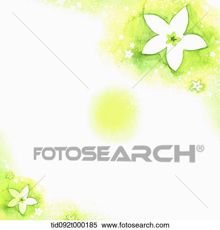 illustration memo template in green featuring flowers View Large Photo Image Stock Photography - illustration memo template in green featuring flowers. Fotosearch