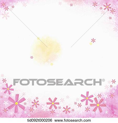 illustration memo template in pink featuring flowers View Large Photo Image Stock Photograph - illustration memo template in pink featuring flowers. Fotosearch