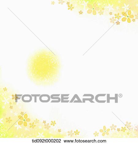 illustration memo template in yellow featuring flowers View Large Photo Image Stock Image - illustration memo template in yellow featuring flowers. Fotosearch