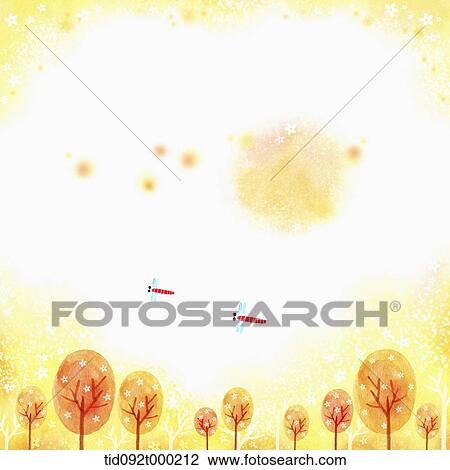 illustration memo template in yellow featuring trees View Large Photo Image Stock Image - illustration memo template in yellow featuring trees. Fotosearch