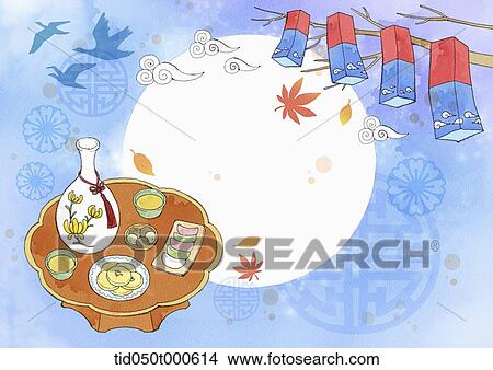 illustration memo template of Korean Chuseok View Large Photo Image Picture - illustration memo template of Korean Chuseok. Fotosearch