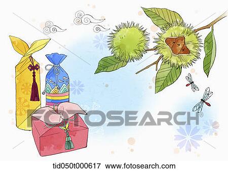 illustration memo template of Korean Chuseok View Large Photo Image Stock Photo - illustration memo template of Korean Chuseok. Fotosearch