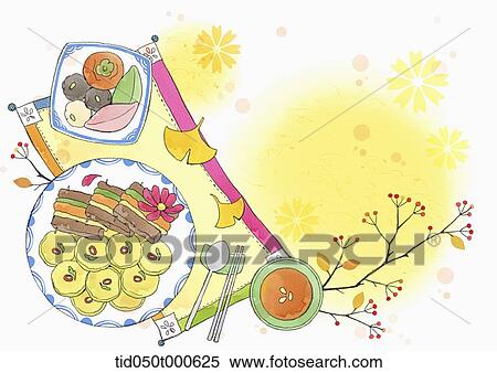 illustration memo template of Korean Chuseok View Large Photo Image Stock Photography - illustration memo template of Korean Chuseok. Fotosearch