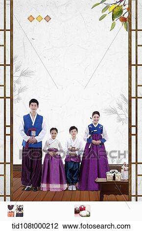 illustration memo template with a family in Chuseok View Large Photo Image Stock Image - illustration memo template with a family in Chuseok. Fotosearch