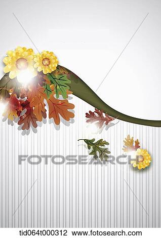 Stock Image - illustration memo template with autumn leaves. Fotosearch