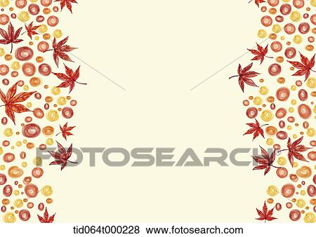 Stock Photo - illustration memo template with autumn concept. Fotosearch