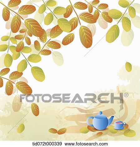 illustration memo template with autumn concept featuring coffee pot and cup View Large Photo Image Stock Photo - illustration memo template with autumn concept featuring coffee pot and cup. Fotosearch