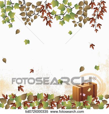 illustration memo template with autumn concept featuring a suitcase View Large Photo Image Stock Photography - illustration memo template with autumn concept featuring a suitcase. Fotosearch