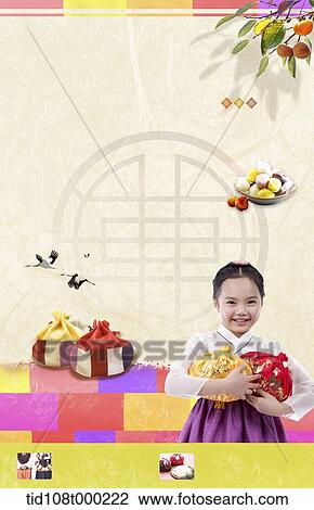 illustration memo template with girl in Chuseok View Large Photo Image Stock Image - illustration memo template with girl in Chuseok. Fotosearch
