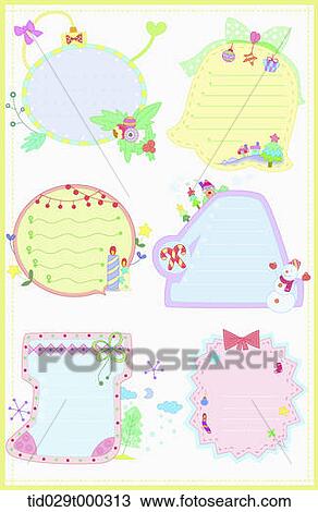 Stock Image - illustration memo templates with colorful design. Fotosearch