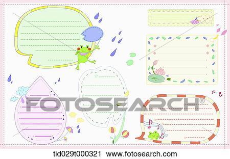 Stock Image - illustration memo templates with colorful design. Fotosearch