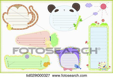 Stock Photo - illustration memo templates with colorful design. Fotosearch