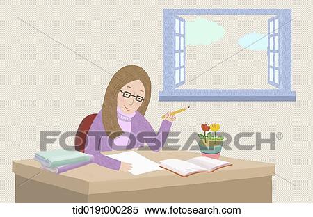 Stock Photography - illustration of a business woman. Fotosearch