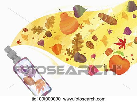 illustration of a spray that has autumn scent View Large Photo Image Stock Image - illustration of a spray that has autumn scent . Fotosearch