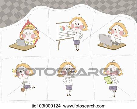 illustration of a woman character's life in 6 sections View Large Photo Image Picture - illustration of a woman character's life in 6 sections . Fotosearch