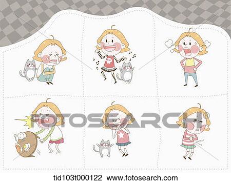 illustration of a woman character's life in 6 sections View Large Photo Image Stock Image - illustration of a woman character's life in 6 sections . Fotosearch