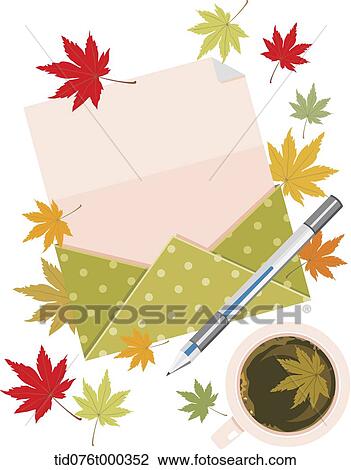 illustration of autumn memo template in concept of envelope View Large Photo Image Stock Image - illustration of autumn memo template in concept of envelope. Fotosearch
