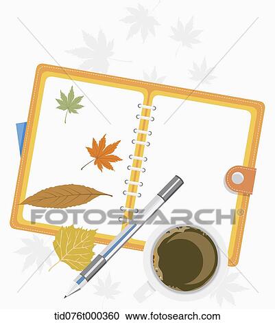 illustration of autumn memo template in concept of notebook View Large Photo Image Stock Image - illustration of autumn memo template in concept of notebook. Fotosearch