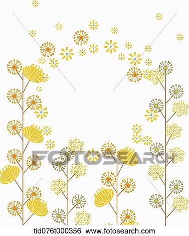 Stock Photograph - illustration of autumn memo template with autumn flowers. Fotosearch