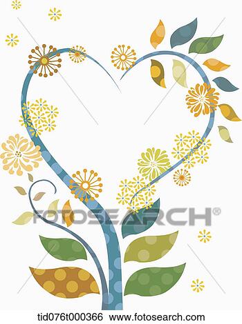 Stock Photograph - illustration of autumn memo template featuring flowers. Fotosearch