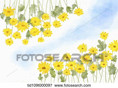 illustration of autumn scenery with flowers View Large Photo Image Stock Photo - illustration of autumn scenery with flowers . Fotosearch
