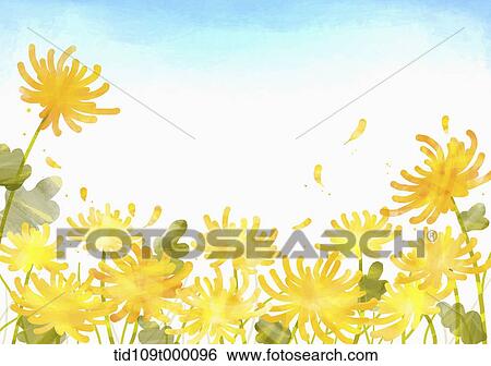 illustration of autumn scenery with flowers View Large Photo Image Stock Photograph - illustration of autumn scenery with flowers . Fotosearch