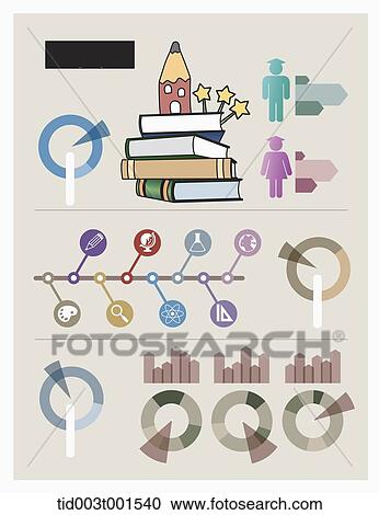 Stock Image - illustration of colorful info graphics. Fotosearch