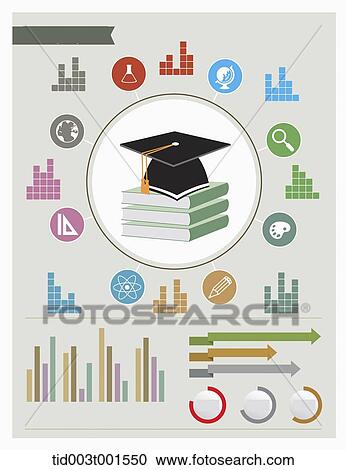 Stock Image - illustration of colorful info graphics. Fotosearch