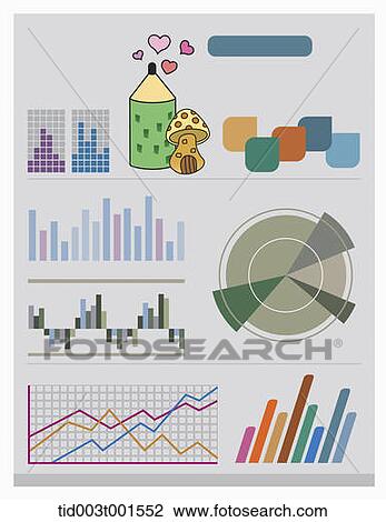 Stock Image - illustration of colorful info graphics. Fotosearch