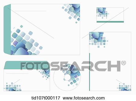 Stock Photo - illustration of full letter set in blue design. Fotosearch