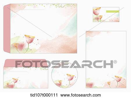 Stock Image - illustration of full letter set in pink design. Fotosearch
