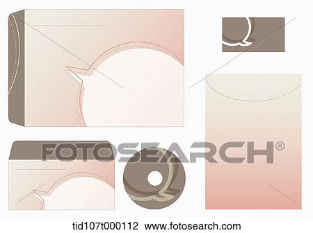 Stock Image - illustration of full letter set in brown design. Fotosearch