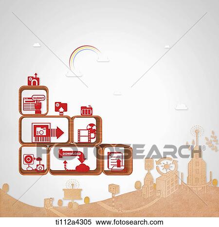illustration of icons in cubes View Large Photo Image Stock Photography - illustration of icons in cubes . Fotosearch