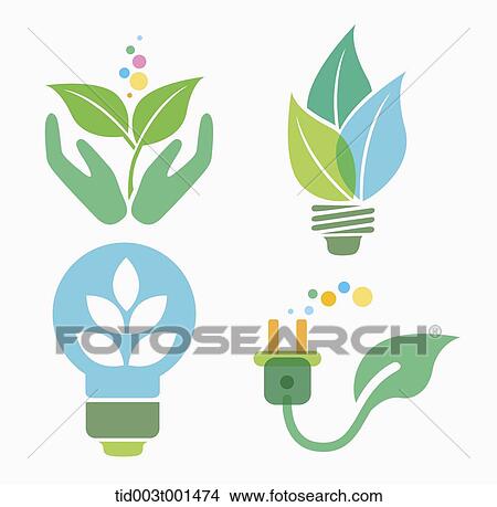 illustration of icons representing green energy View Large Photo Image Picture - illustration of icons representing green energy. Fotosearch
