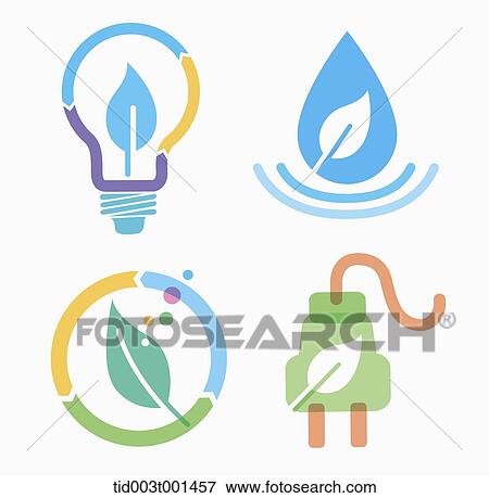 illustration of icons representing green energy View Large Photo Image Stock Photo - illustration of icons representing green energy. Fotosearch