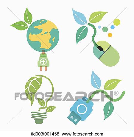 illustration of icons representing green energy View Large Photo Image Stock Photo - illustration of icons representing green energy. Fotosearch
