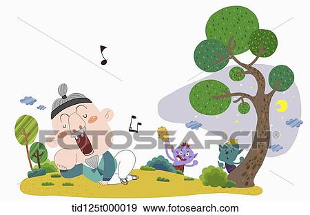illustration of Korean fairy tale View Large Photo Image Stock Photo - illustration of Korean fairy tale . Fotosearch