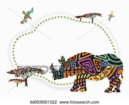 illustration of memo template featuring rhinoceros View Large Photo Image Stock Image - illustration of memo template featuring rhinoceros. Fotosearch