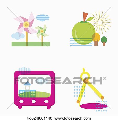 illustration of pictures related to school View Large Photo Image Stock Image - illustration of pictures related to school . Fotosearch